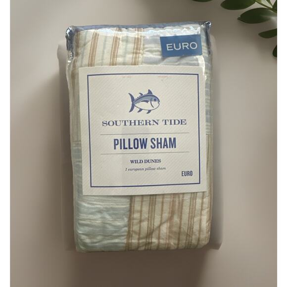 Southern Tide WILD DUNES Quilted Patchwork EURO PILLOW SHAM(S) 26” x 26” - Picture 1 of 4